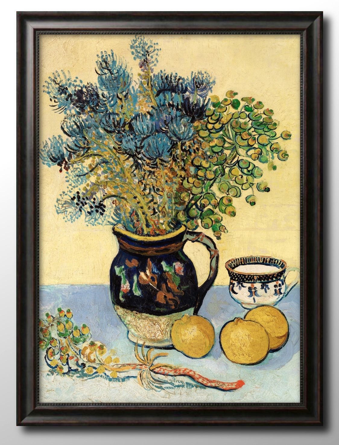 額装品/マヨリカ焼きの水差しと野の花々/ゴッホ/ポスター/アート/インテリア 額装品/マヨリカ焼きの水差しと野の花々/ゴッホ/ポスター/アート