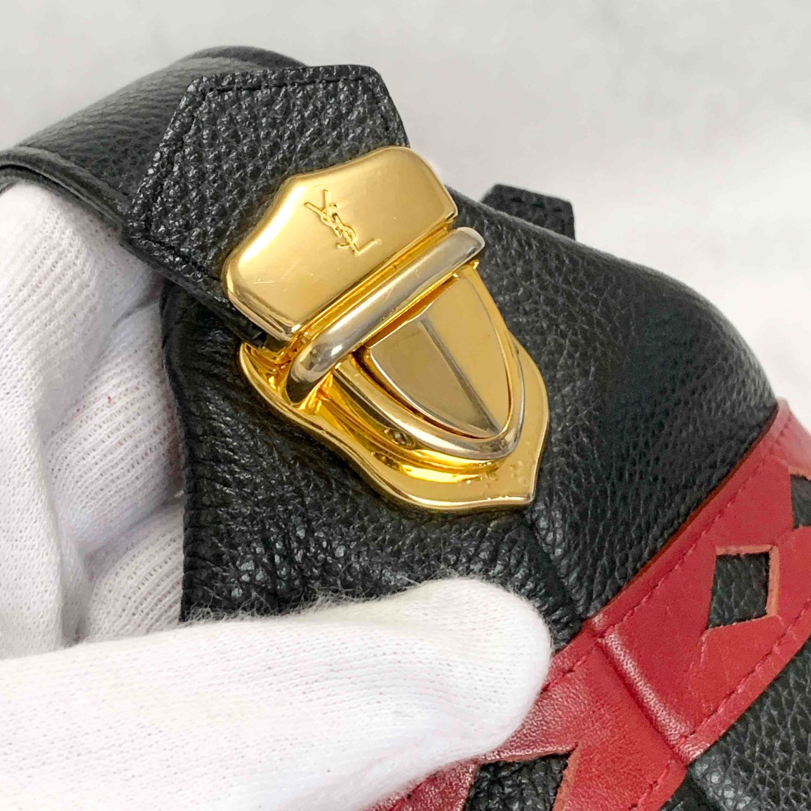 YVES SAINT LAURENT サンローラン ハンドバッグ バニティバッグ ダイヤ
