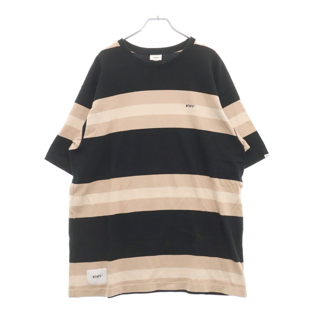 WTAPS ダブルタップス 20SS VATOS SS TEE COTTON 201ATDT-CSM25 バトス ボーダー クルーネック 半袖Tシャツ カットソー ブラック|ベージュ