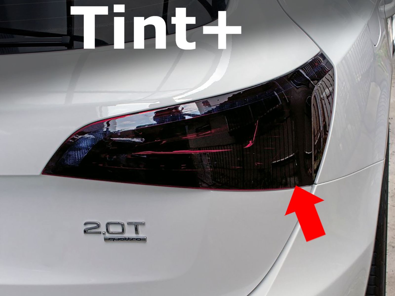 Tint+再使用できる テールランプ スモークフィルム アウディ Q5/SQ5 8R系 前期