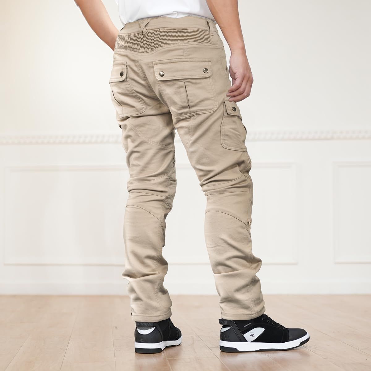 エニグマ コミネ バイク用 パンツ 春夏秋向け 25-007 EN-007 レヴェリー カーゴパンツ CEレベル2プロテクター 普段着感覚 Beige XL