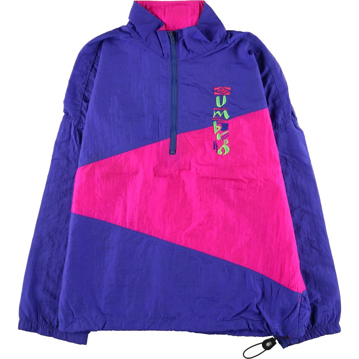 古着 90年代 アンブロ UMBRO SAND SOCCOR ハーフジップ ナイロンプル 