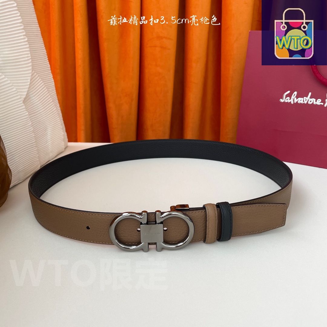 フェラガモ ダブルフェイスレザーベルト-1