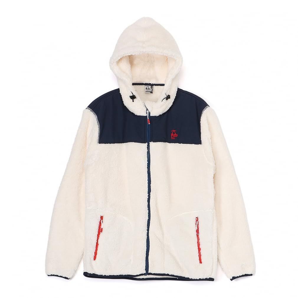 Size L_Color アイボリー|ネイビー チャムス フリースジャケット Elmo Fleece Full Zip Parka レディース Ivory|Navy L