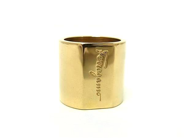 □美品□ Salvatore Ferragamo フェラガモ スカーフリング