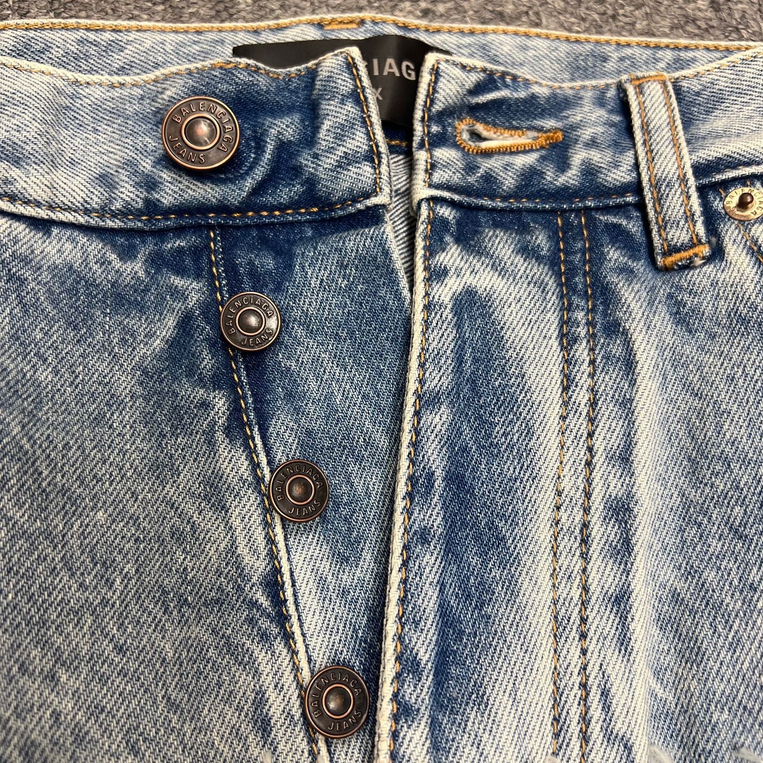 国内正規 BALENCIAGA 24AW Cut Up Baggy Denim Pants カットアップ