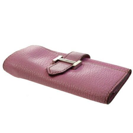 中古】 エルメス HERMES ベアン 4連キーケース ピンク レザー 07BD083
