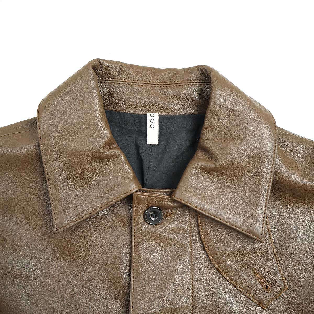 CCU シーシーユー 24AW Mac Coat Cow カウレザーマックコート ブラウン 