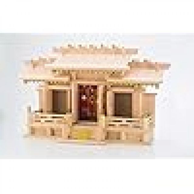 静岡木工 神棚の里 屋根違い三社 桧 大 神棚