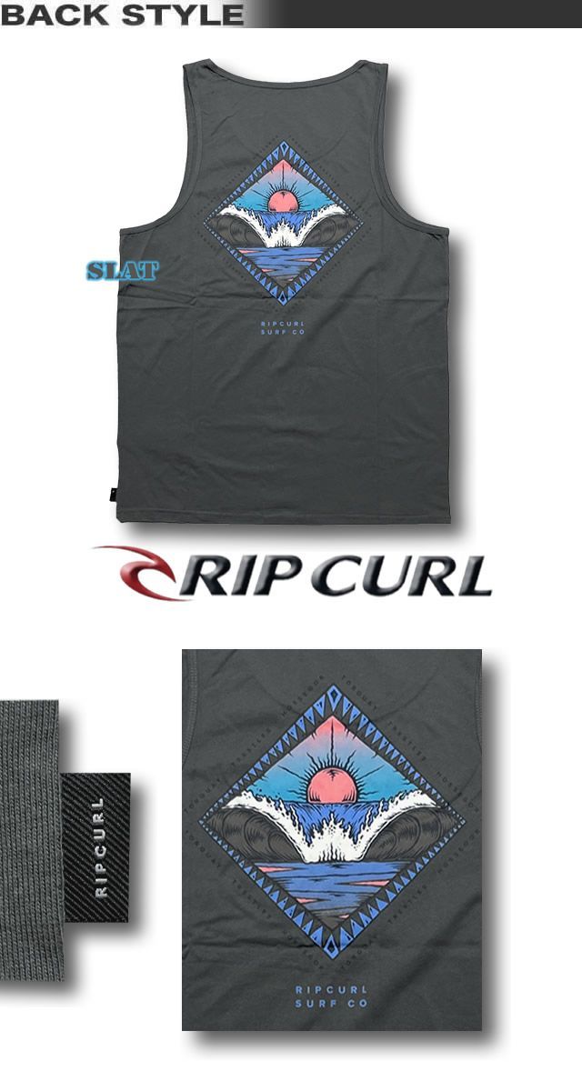 リップカール RIP CURL メンズ タンクトップ サーフブランド 半袖 Tシャツ アウトレット バックプリント S M サイズ RIP-CTEHS9