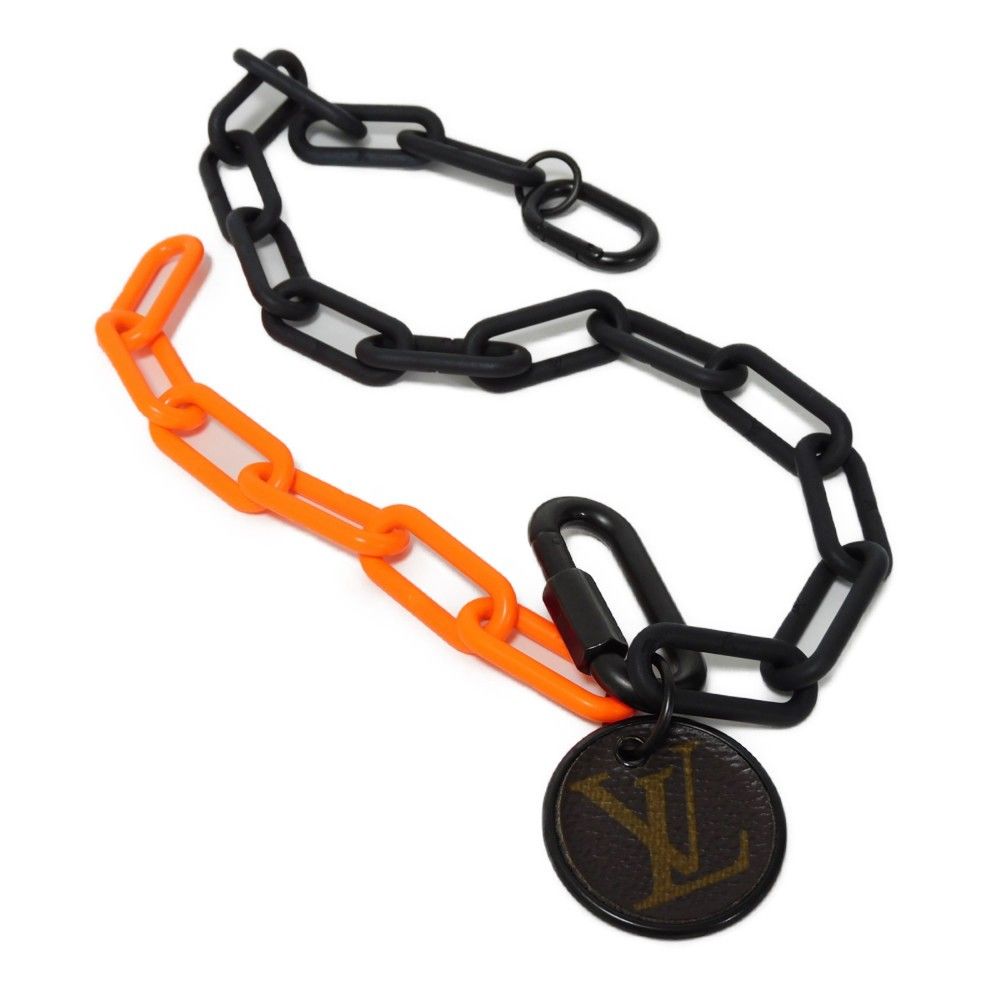 LOUIS VUITTON ルイ ヴィトン ポルトクレ キーチェーン LVロゴ ブラウン オレンジ モノグラム ブラック キーホルダー MP2296