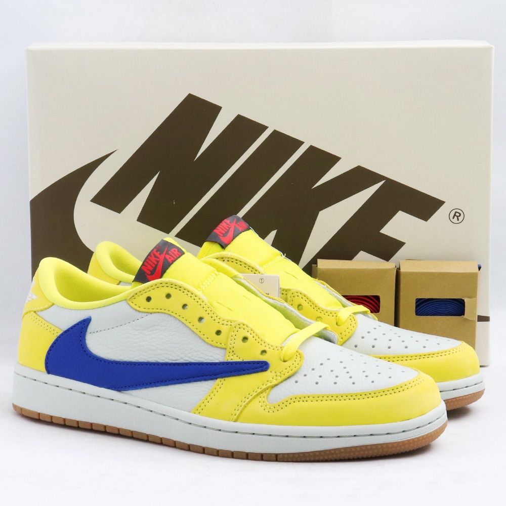 27cm NIKE WMNS Air Jordan 1 Retro Low OG Travis Scott Canary 