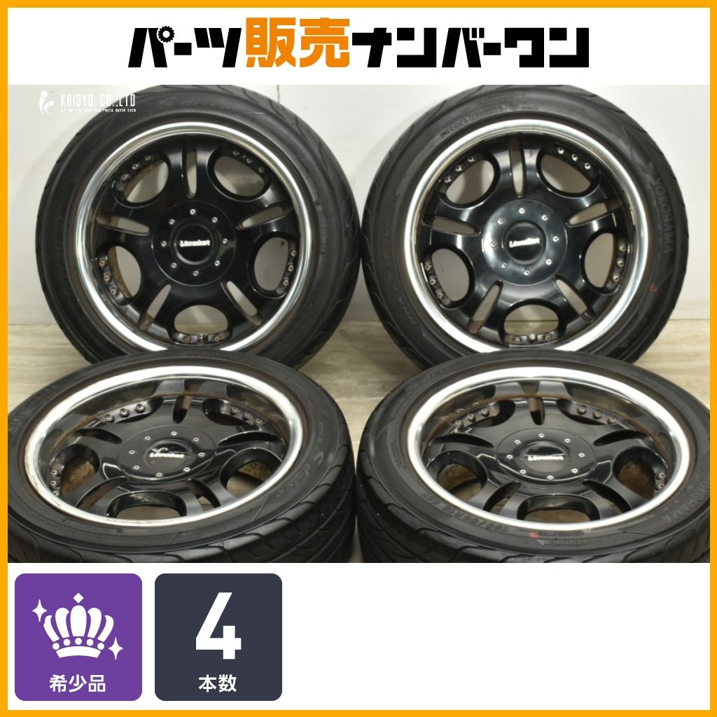 深リム LOWENHART 15in 7J 27 PCD100 ヨコハマ S.drive 195 50R15 ロードスター デミオ スイフト ヴィッツ フィット レーベンハート