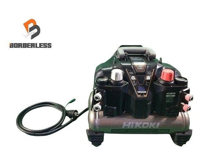 比較的 HiKOKI ハイコーキ 100V 高圧 常圧 エアコンプレッサー EC1245H3 ブラック 8L 45気圧 静音 低振動
