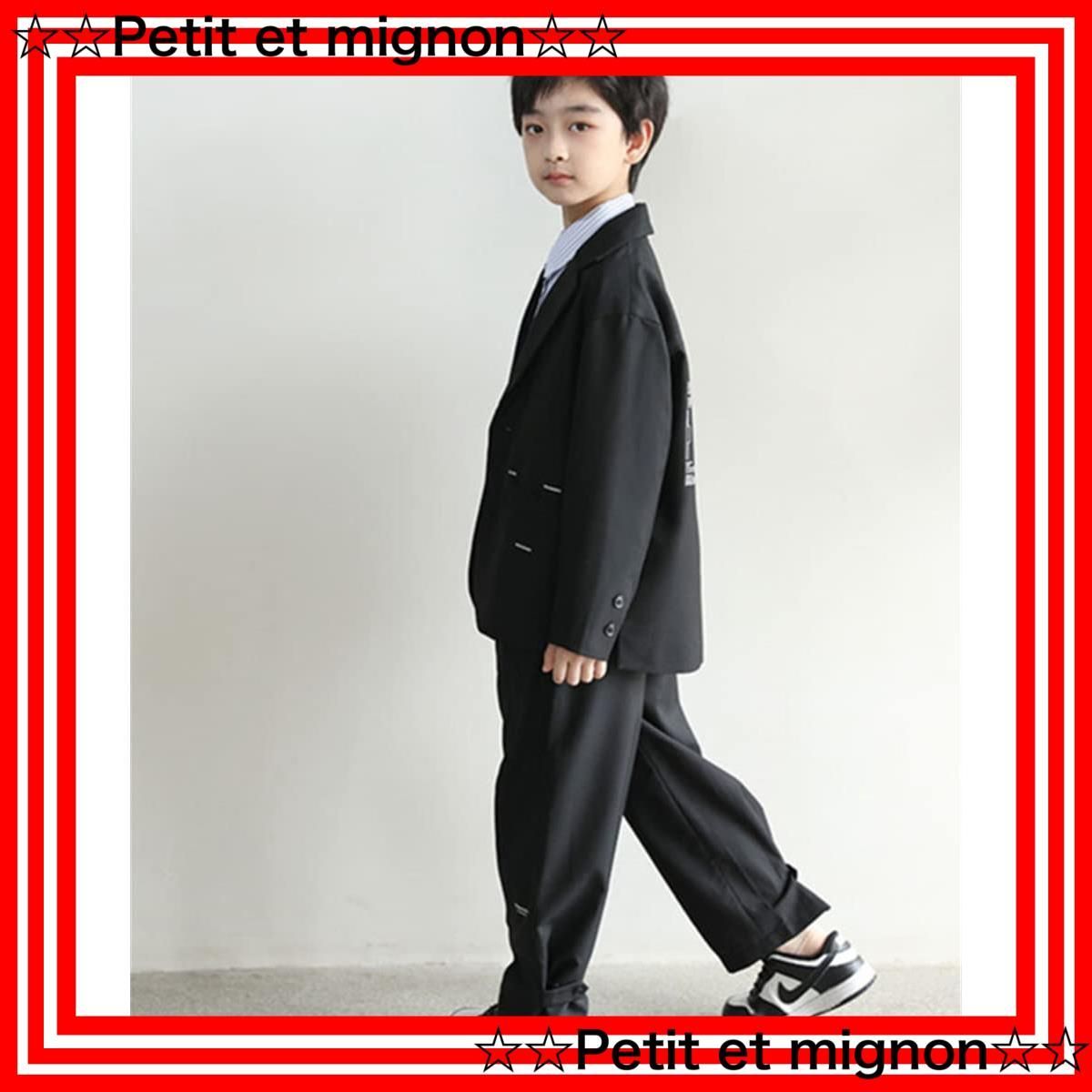  フォーマル 発表会 カジュアル おしゃれ 入学式 ゆったり ネクタイ シャツ 卒業式 ズボン ジャケット 4点セット 七五三 ２点セット ボーイズ キッズ 120-180 cm フォーマルスーツ 男の子 スーツ ブラック CHUMO DYIOP その他 キッズファッション小物