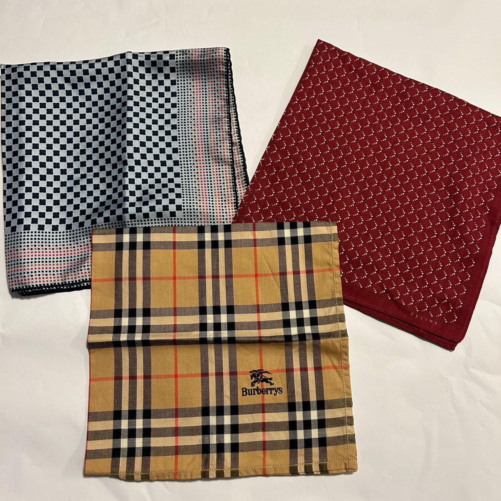 ブランド色々スカーフ3枚セット CELINE【セリーヌ】Burberry  