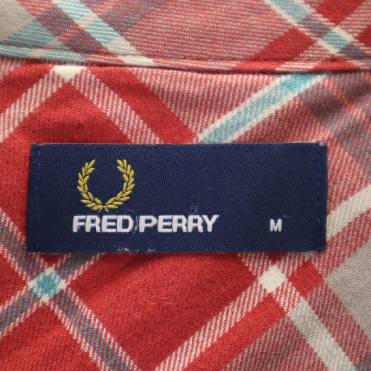 FRED PERRY フレッドペリー 日本製 チェック柄 ブルゾン M ネイビー 