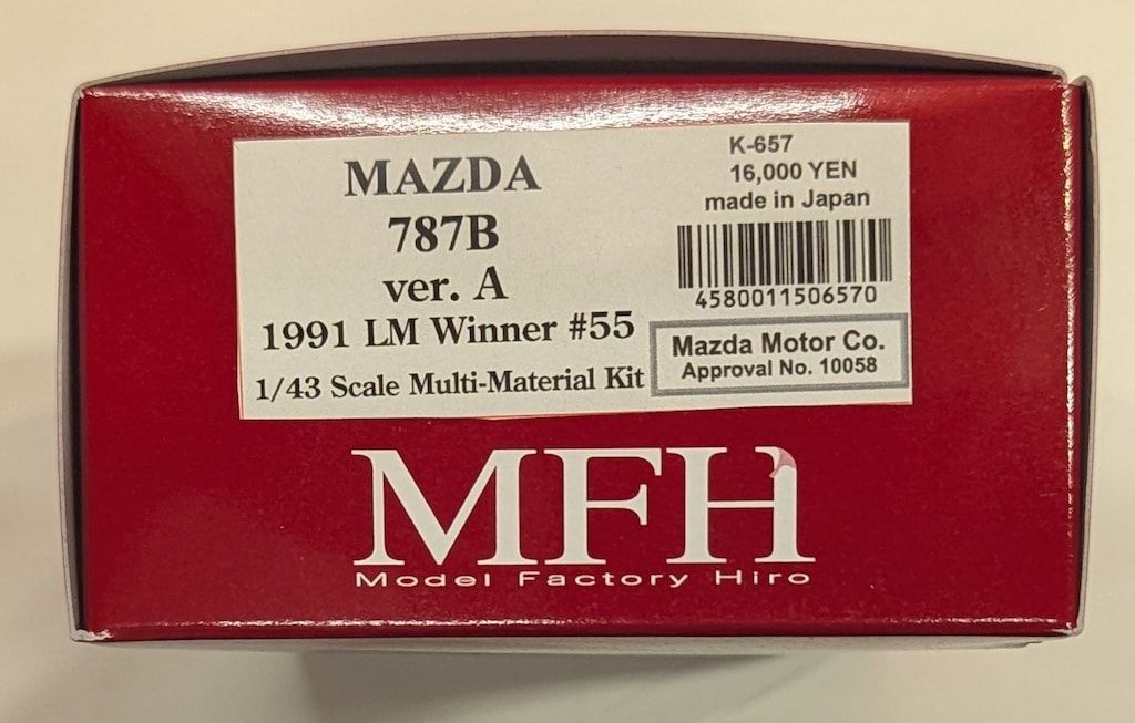 MFH|モデルファクトリーヒロ 1|43Scale Multi-material Kit MAZDA787B Ver.A 1991LM Winner 55 K-657