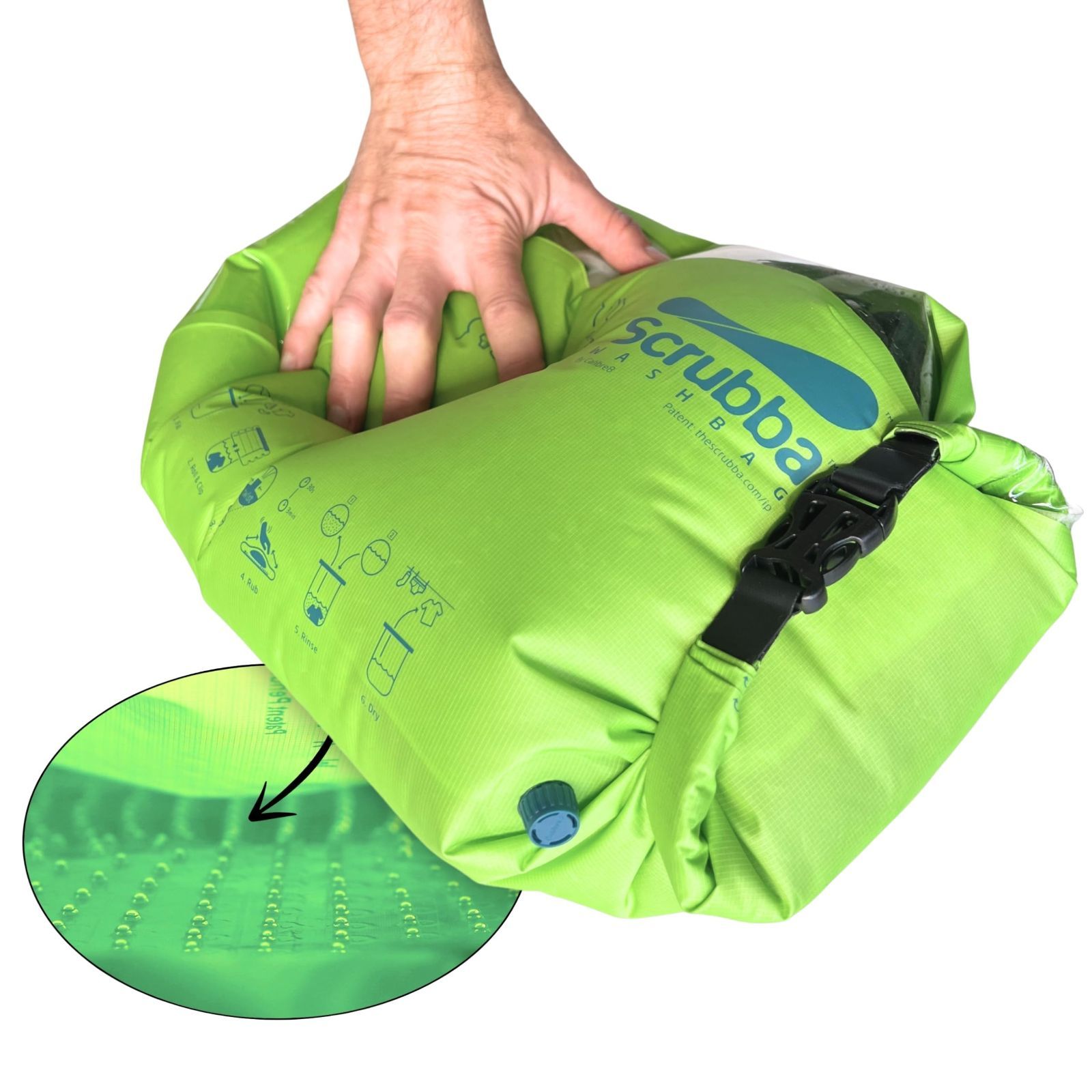 新着商品 ウォッシュバッグ スクラバ 便利トラベルグッズ Washbag キャンプ Scrubba 携帯用洗濯袋 旅行用洗濯袋 グリーン