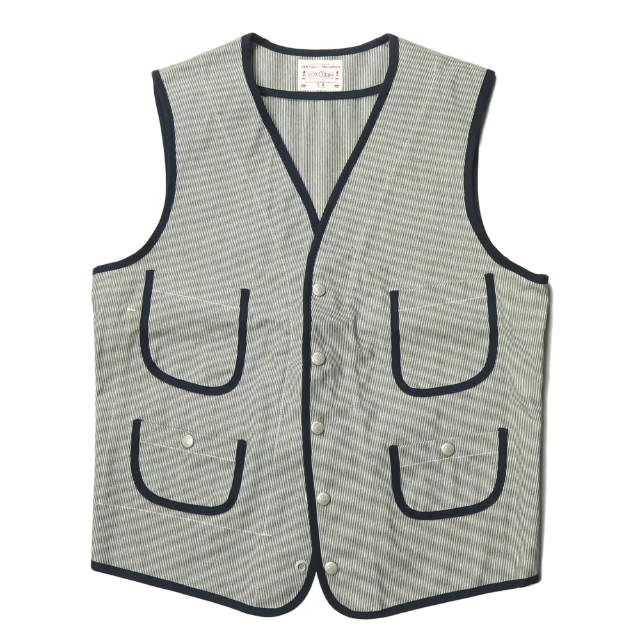 BONCOURA PIPING VEST BLUE MOCK TWIST 38 - Loop - メルカリ