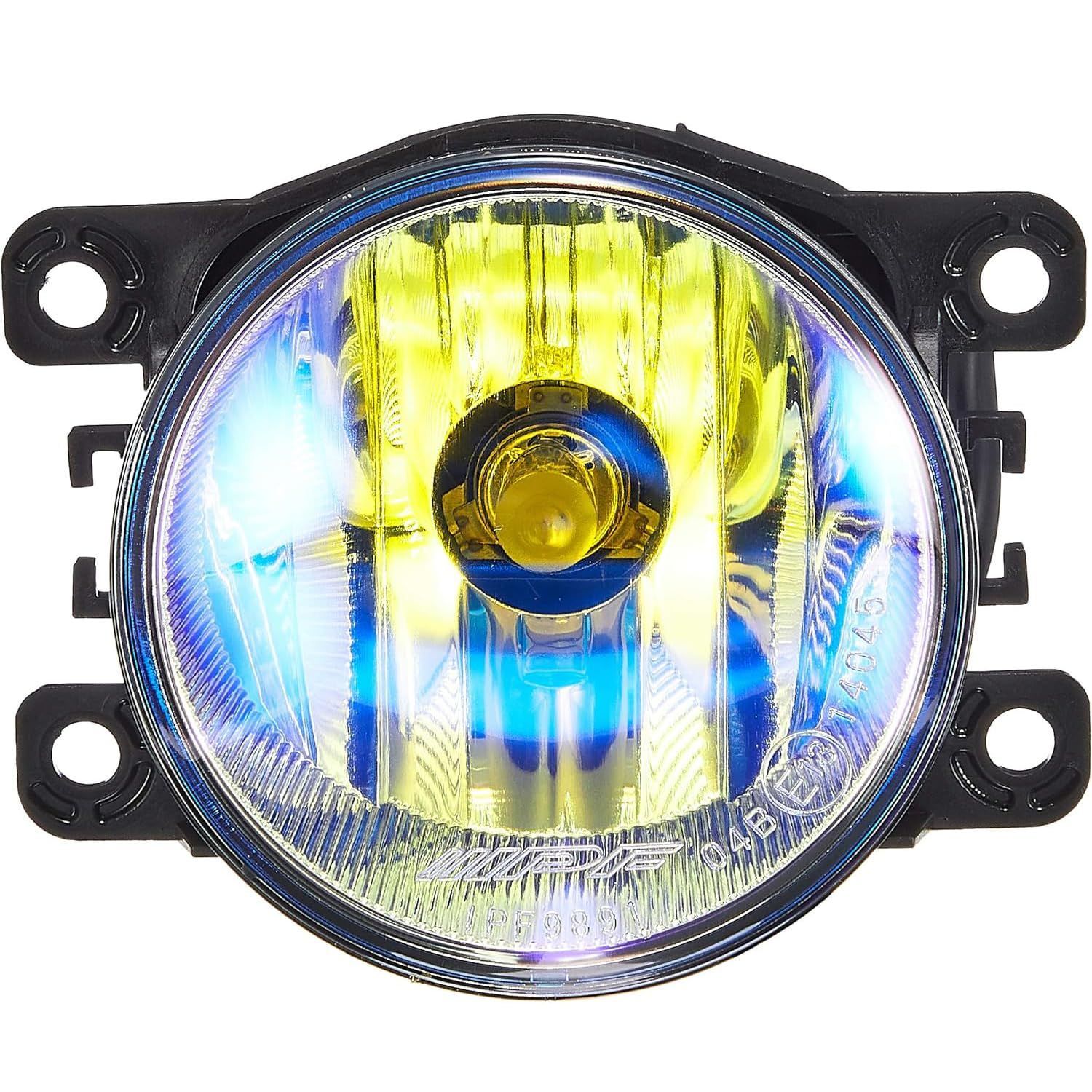 【人気商品】丸形 H8 直径90mm イエロー 車用 12V用 1個入 ハロゲン 車検対応 マルチリフレクター フォグランプ 軽量 ゴールドレンズ IPF 信頼の日本製 101FLG