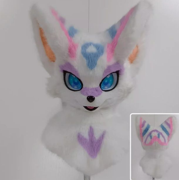 着ぐるみヘッド 犬 短毛タイプ NO.23 最 猫 全頭ヘッド ケモノ マスク ファースーツ ぬいぐるみ コスプレ コスチューム kigurumi