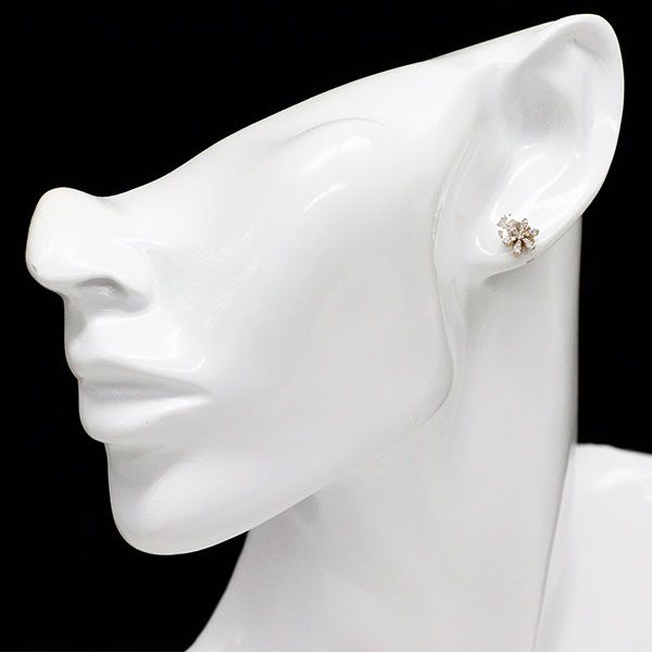 ポンテヴェキオ K18PG ダイヤモンド ピアス 0.24ct 雪の結晶 - メルカリ 