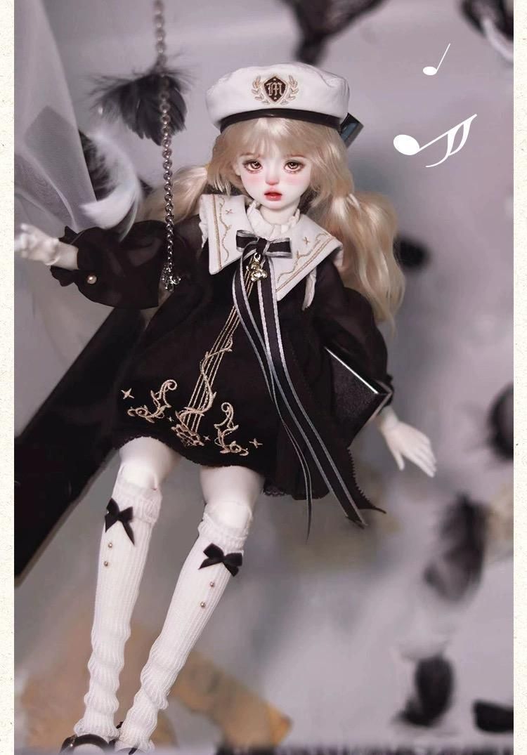 海外ディーラー製 ドール服 1|4 MDD 球体関節人形 刺繍入り マント ブラック 人形 お人形遊び-C1151