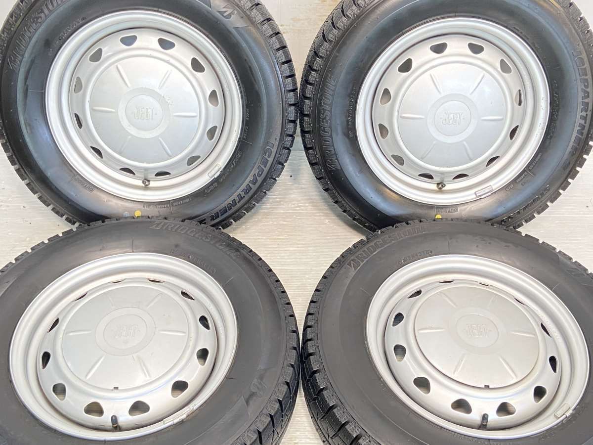 185/70R14  nブリヂストン アイスパートナー2 n　 JECT n14x5.0  100/114.3-4穴 n中古タイヤ スタッドレスタイヤ ホイールセット 4本セットn w14230908043