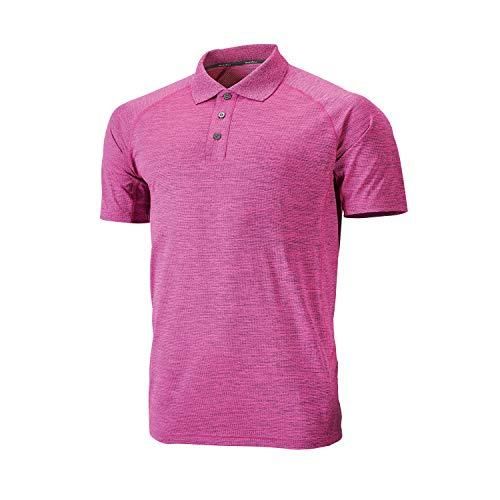 【新品・5営業日で発送】ウンドウ(Wundou) フィットネスポロシャツ　Ｐ－７１５　ピンクＣＭＩＸＢ（７７１９）　サイズ：Ｍ