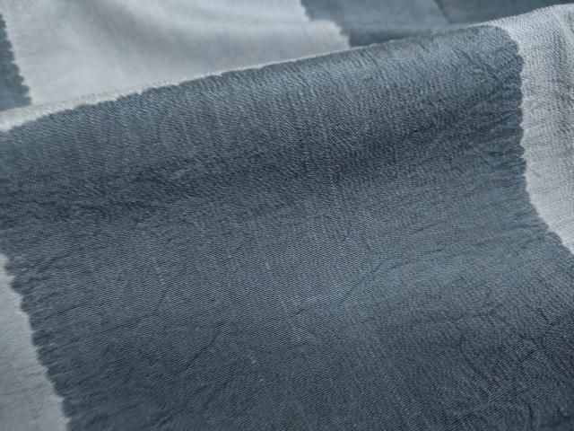 平和屋着物○上質なお召 格子文 仮絵羽 正絹 逸品 未使用 DAAV4908ud