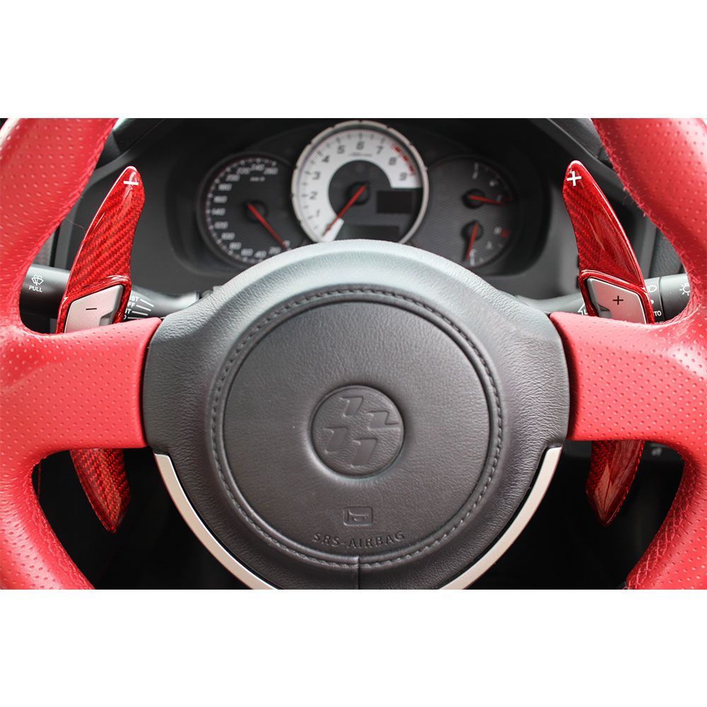 ドライカーボン製 パドルシフトカバー 赤 トヨタ 86 ハチロク スバル