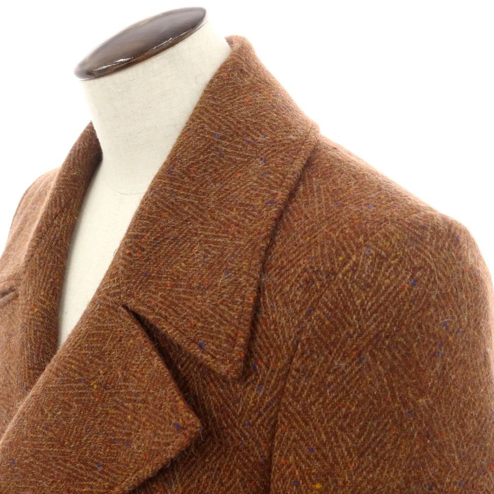 ジャン フランコ ボメザドリ Gian Franco Bommezzadri ウールアルパカ ピーコート ブラウン サイズ50 メンズ