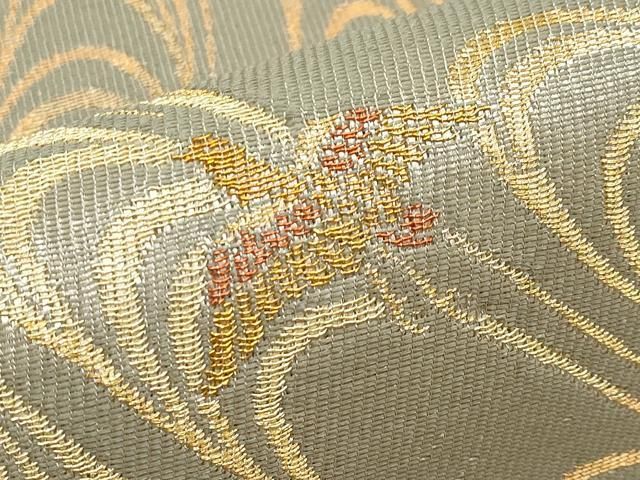 平和屋着物□極上 紋屋井関 御寮織 六通柄袋帯 立波飛鳥文 金糸 逸品  