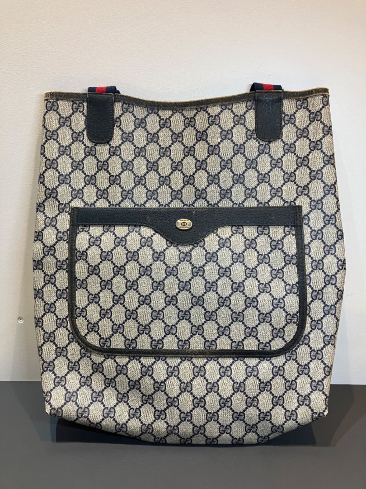 ▼【ITJ9QX7DCVDZ】GUCCI オールドグッチ GGスプリーム ハンドバック トートバッグ 紙タグ付