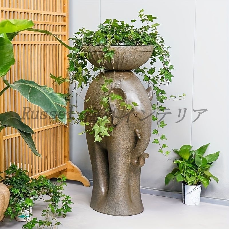 プランター ユニーク 象 おしゃれ かわいい インテリア 鉢 植木鉢 動物 アニマル 多肉植物 寄せ植え ガーデン ポット 観葉植物 室内 屋外