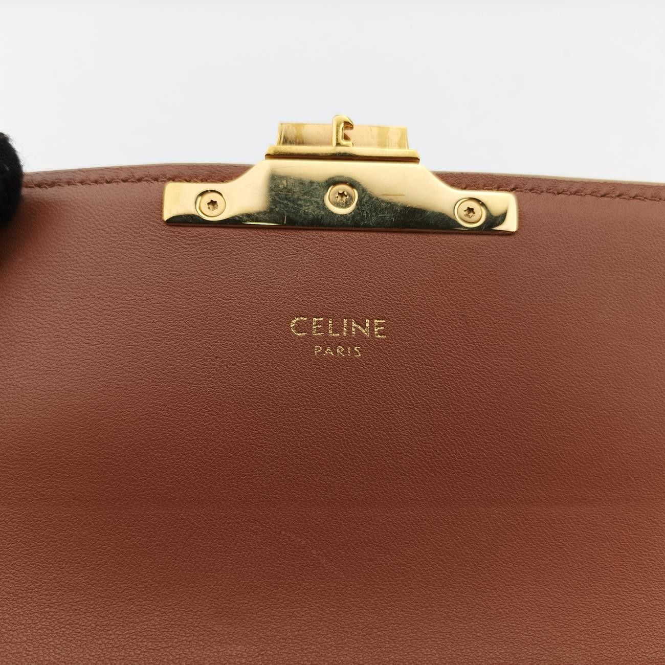 セリーヌCelineトリオンフホワイトPVCコーティングキャンバスF-CU-1261
