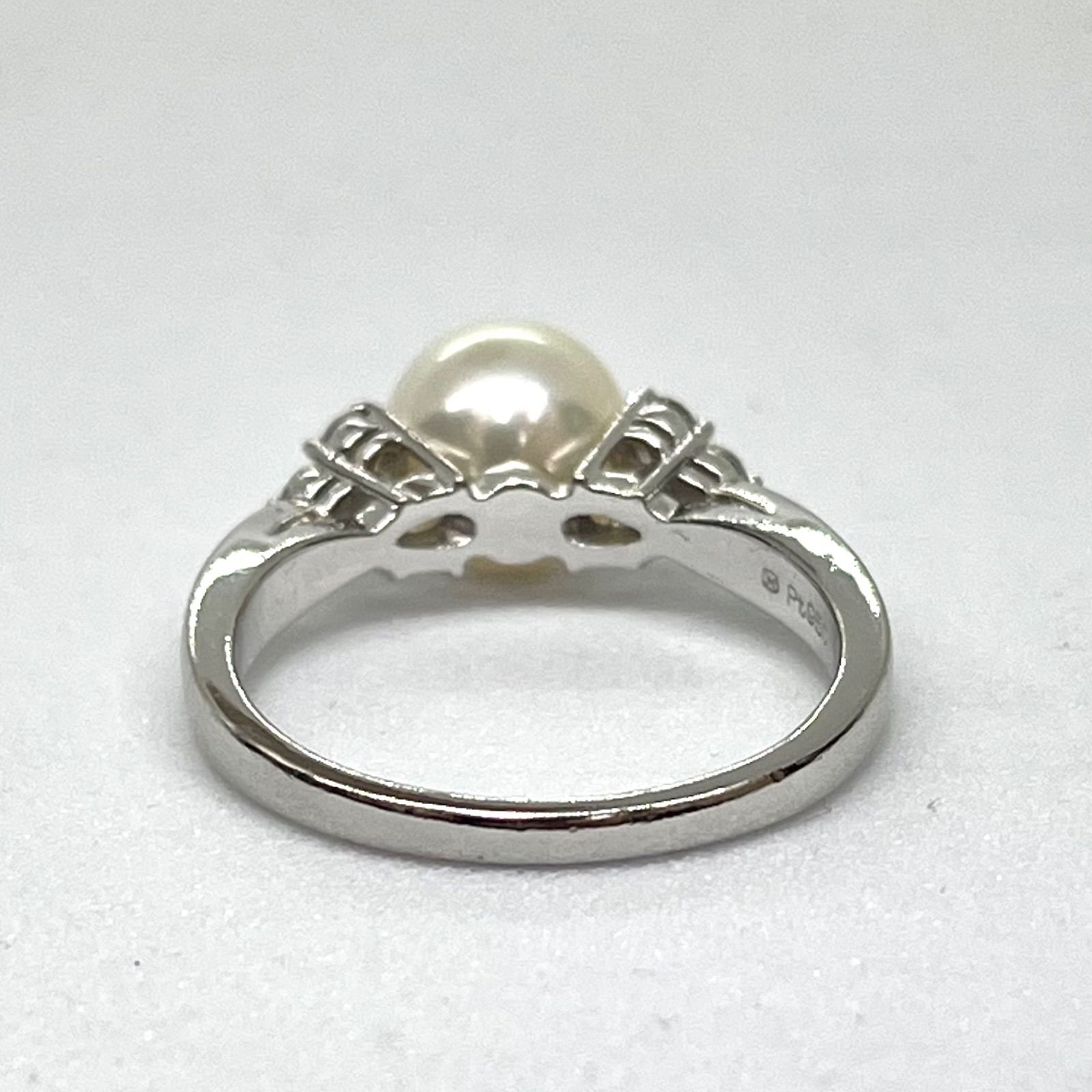 ミキモト MIKIMOTO 【新品仕上げ済み】パールリング プラチナ Pt950 12 