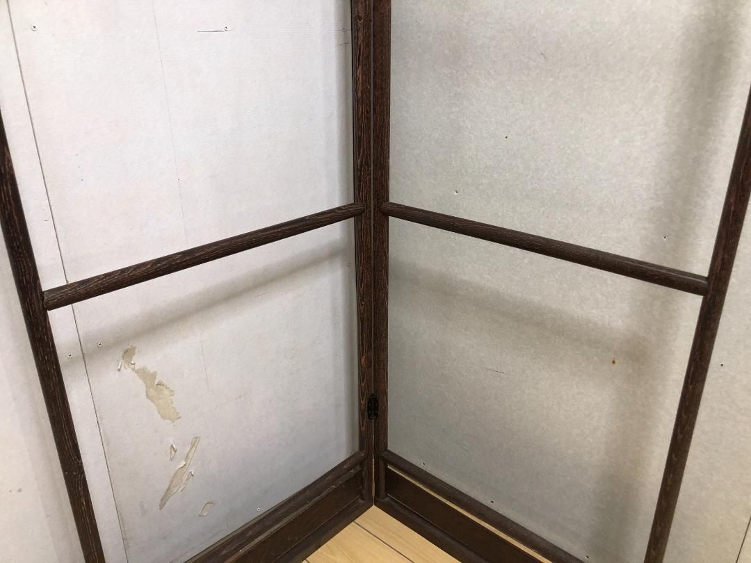 屏風式衣紋掛け 折り畳み インテリア昭和アンティーク250406-4