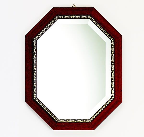 鏡 壁掛け イタリア製 八角ミラー 木製 開運 おしゃれ - メルカリ