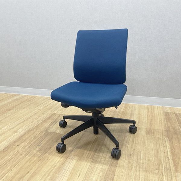 ウィザード2 ローバック オフィスチェア 肘無 コクヨ プルシアンブルー