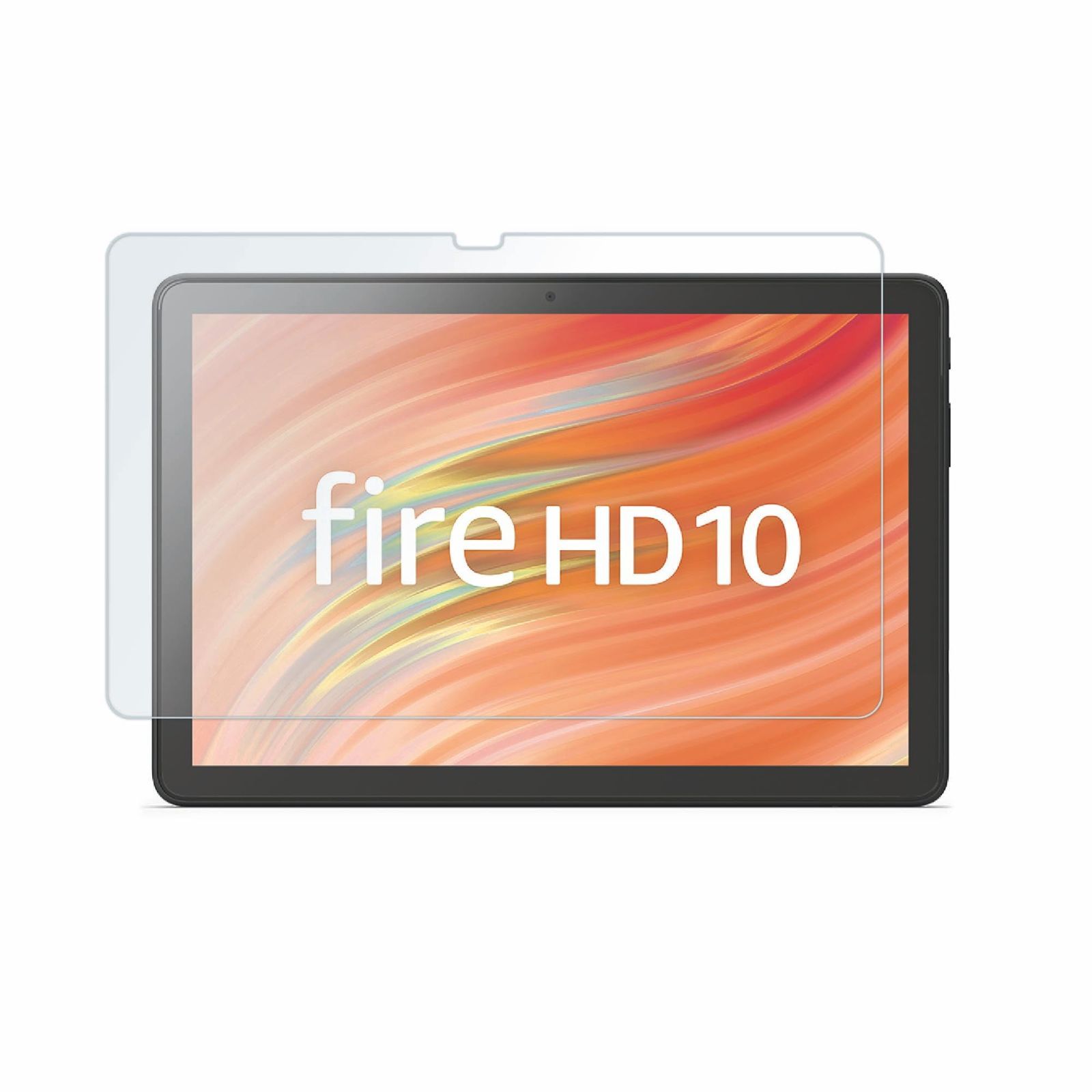 【特価セール】10 第13世代用】保護フィルム HD ガラスタイプ 光沢 ブルーライトカット 【Fire 気泡レス加工 1枚入り