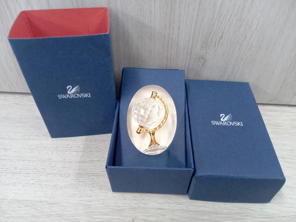 スワロフスキー Swarovski 2005年 廃盤品 『地球儀, Gold』 スワロフスキー置物・アクセサリー専門店 ☆プラネタリウム☆