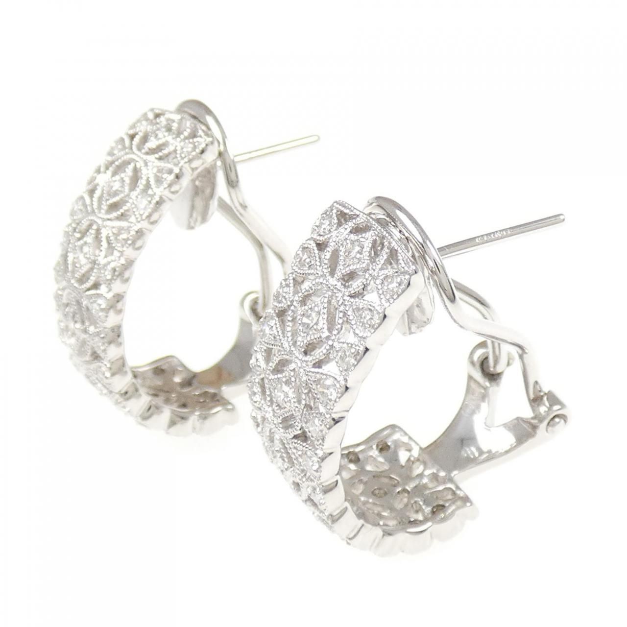 天然ダイヤモンドピアス0.46ctk18