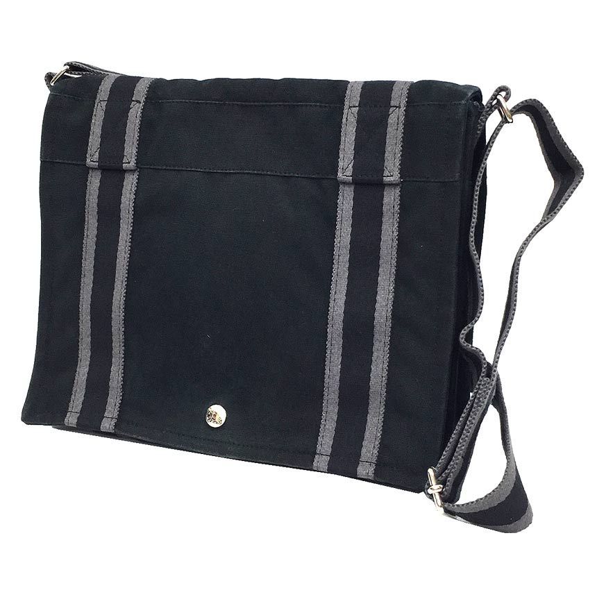 HERMES エルメス フールトゥバサスPM ショルダーバッグ メッセンジャーバッグ ブラック 黒 aq11355