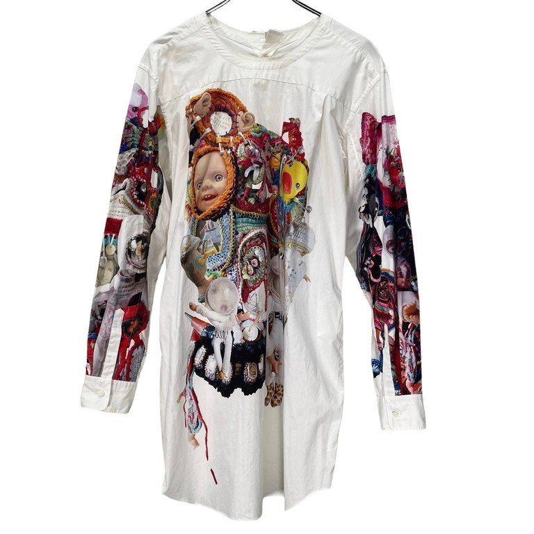 COMME des GARCONS HOMME PLUS 18SS バックフロントノーカラーカットオフロングシャツ ディスコ期 Mona Luison 前後反転