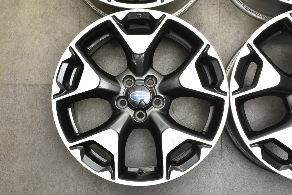 程度良好品】スバル XV 純正 17in 7J +55 PCD100 4本セット 