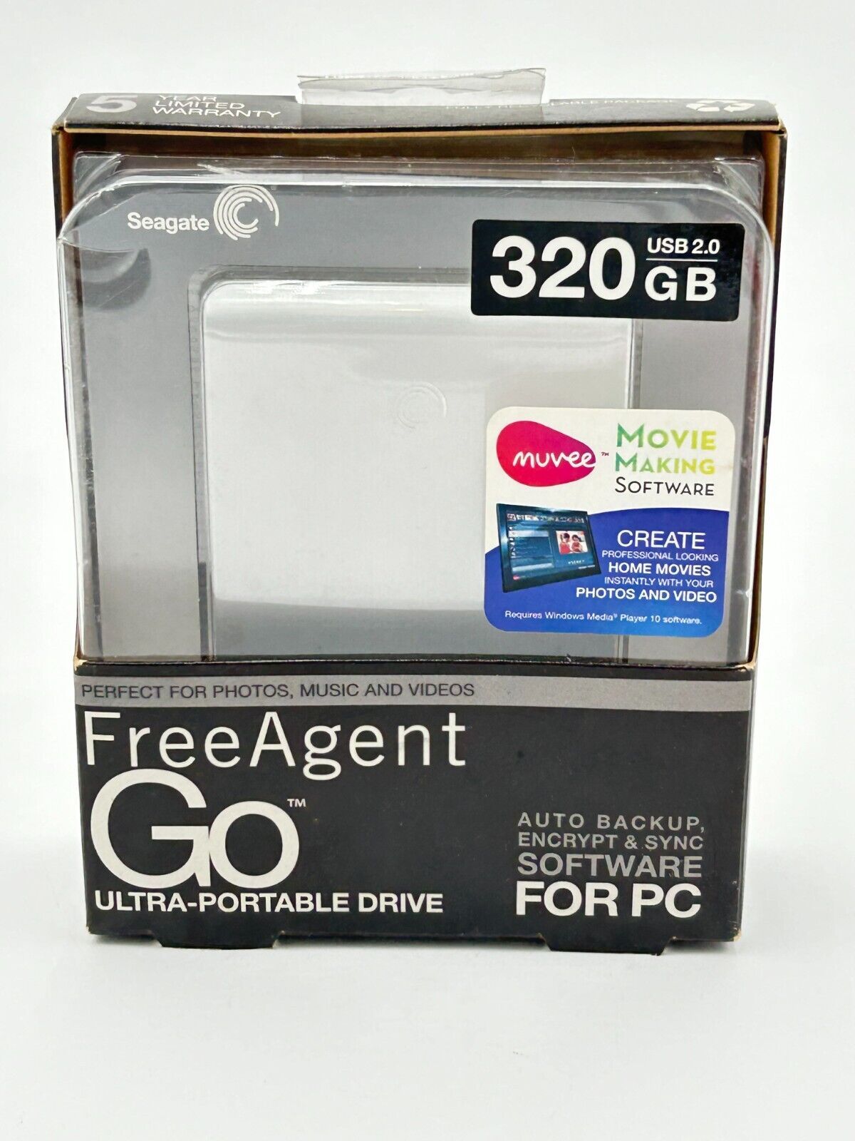 SeagateAgent Go 320gb Ultra Ptable Hard Drive B  2.0  PC