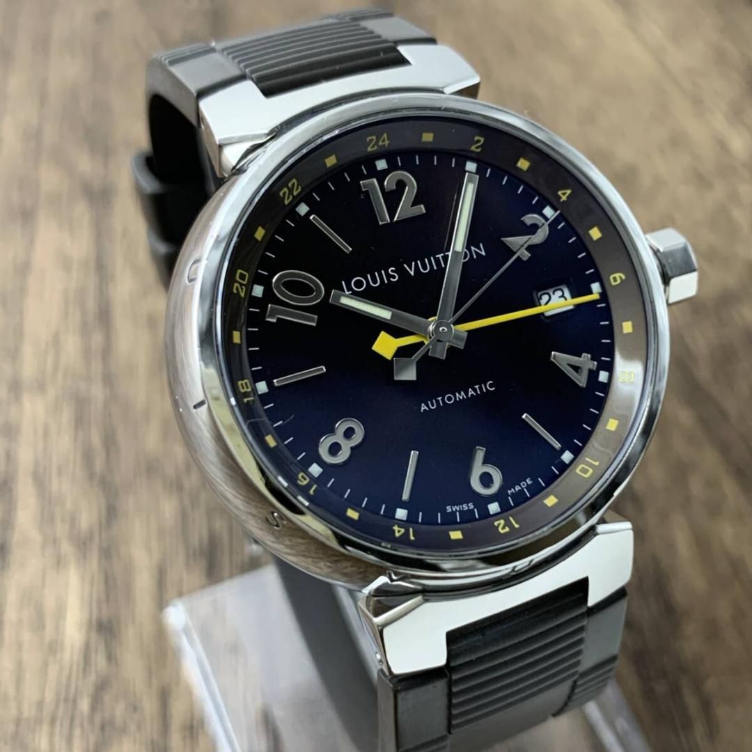 ルイヴィトン タンブール GMT Q1131 デイト メンズ腕時計 仕上げ済み