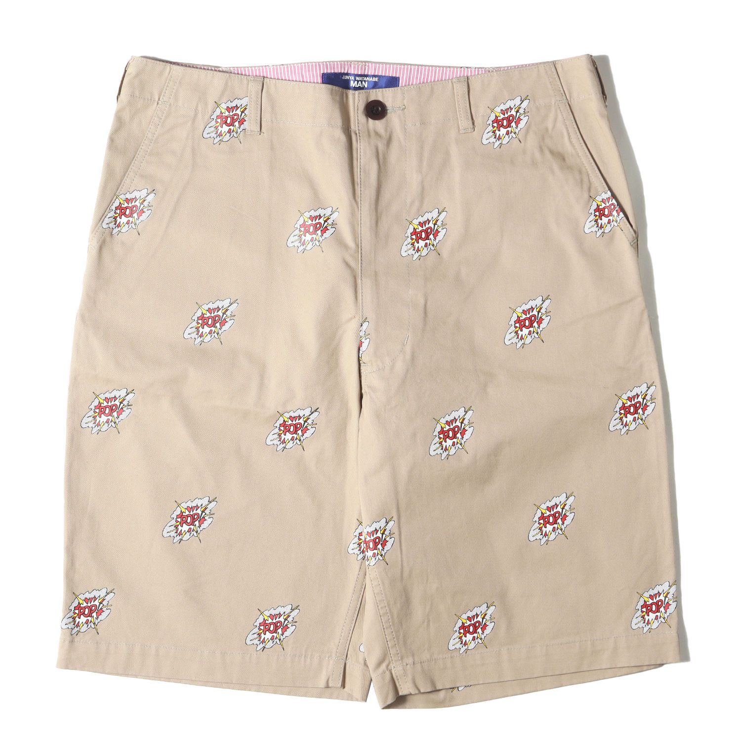 JUNYA WATANABE COMME des GARCONS ジュンヤワタナベ コムデギャルソン パンツ サイズ L | 22SS Roy Lichtenstain チノ ショートパンツ WK-P021 | ベージュ |